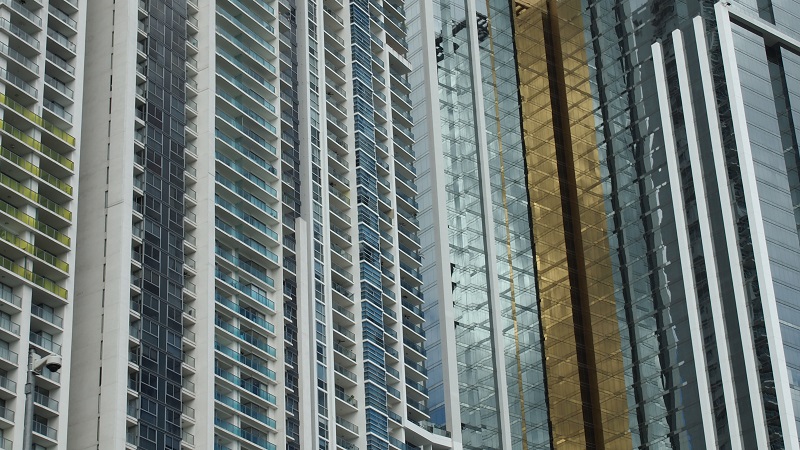 Skyline von Panama City aus der Nähe